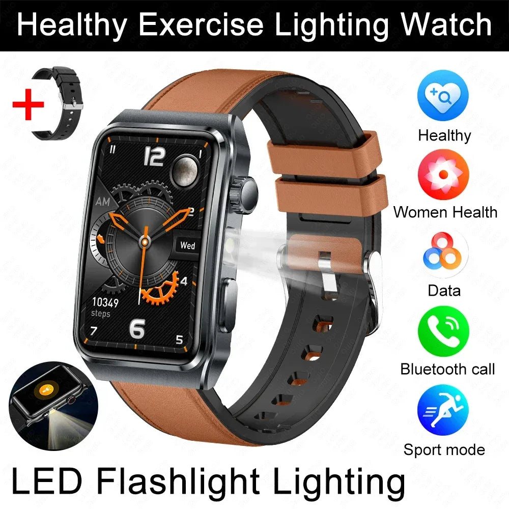 2025 New Nursing Grade ECG+PPG Pulse therapy Smartwatch Men Blood lipid Uric acid Bluetooth call Health Bracelet For Android iOS - Wear444