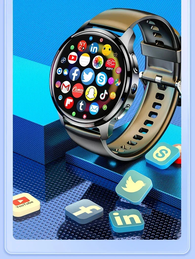 5G Android Smartwatch P68 With Rotary Camera GPS WIFI SIM Card 1.508 inch Amoled Screen 256GB Storage Waterproof Smart Watch Men - Wear444