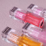 Plumping Clear Lip Oil Tint Glow Lipgloss Custom Logo Cruelty Free Fruit Color Changing Lip Plumper Wholesale Bulk 10pcs/lot