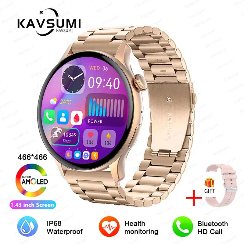 Smartwatch for Women AMOLED Screen Always Display Time NFC IP68 Waterproof Sports Call Women Smart Watch For Women Custom dial - Wear444