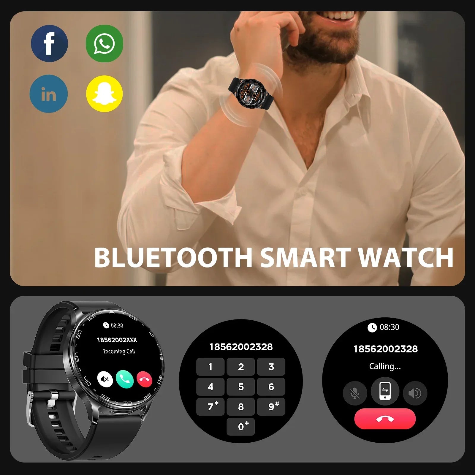 EIGIIIS Smart Watch with Earbuds1.39"HD Fitness Watch with Heart Rate Blood Oxygen Sleep Tracker 2 in1 Bluetooth for iOS Android - Wear444