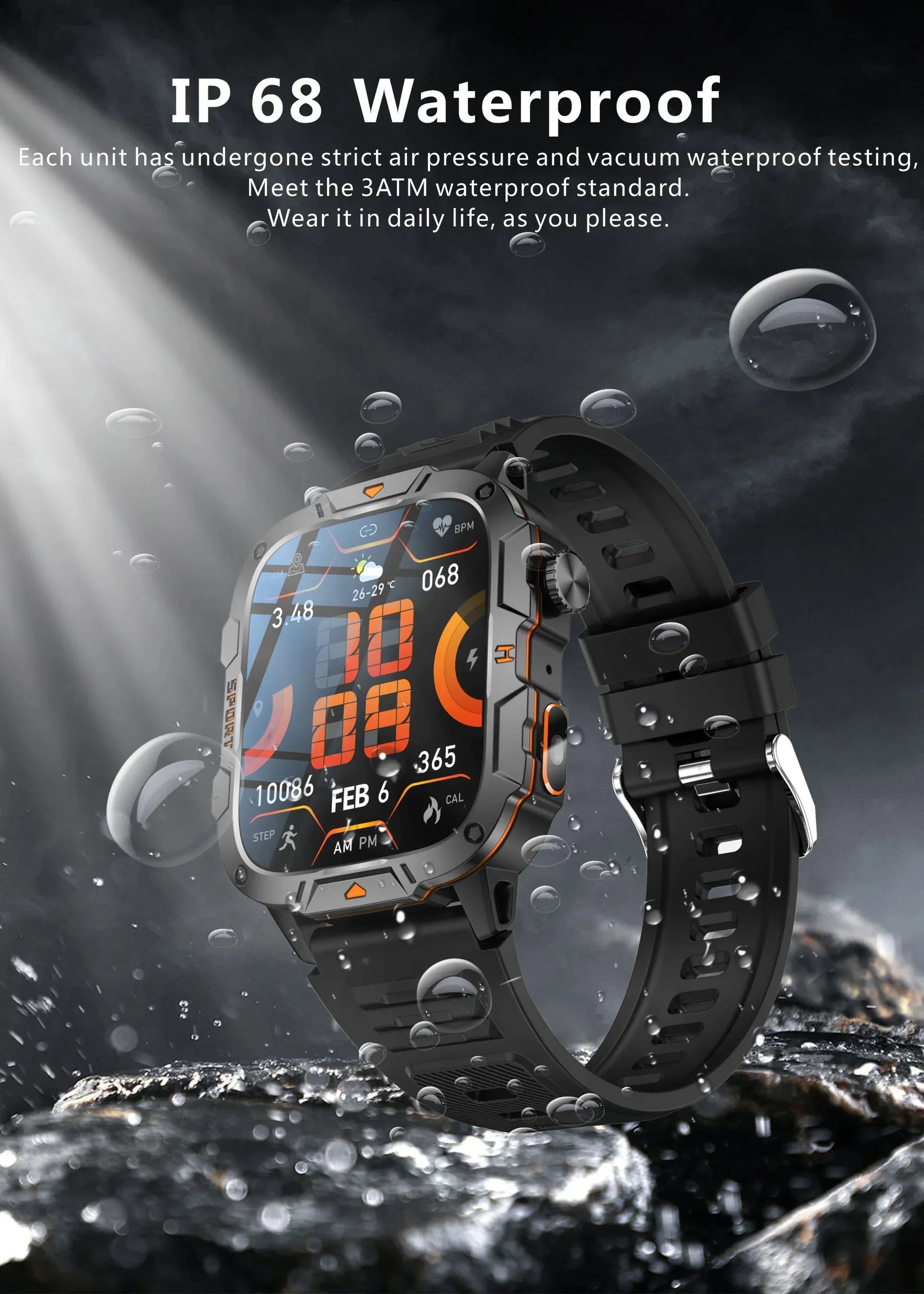 2025 Outdoor Sports Smart Watch GPS Tracker 5ATM Flashlight 1.96" HD Display Screen Bluetooth Call Men Fitness Watches - Wear444