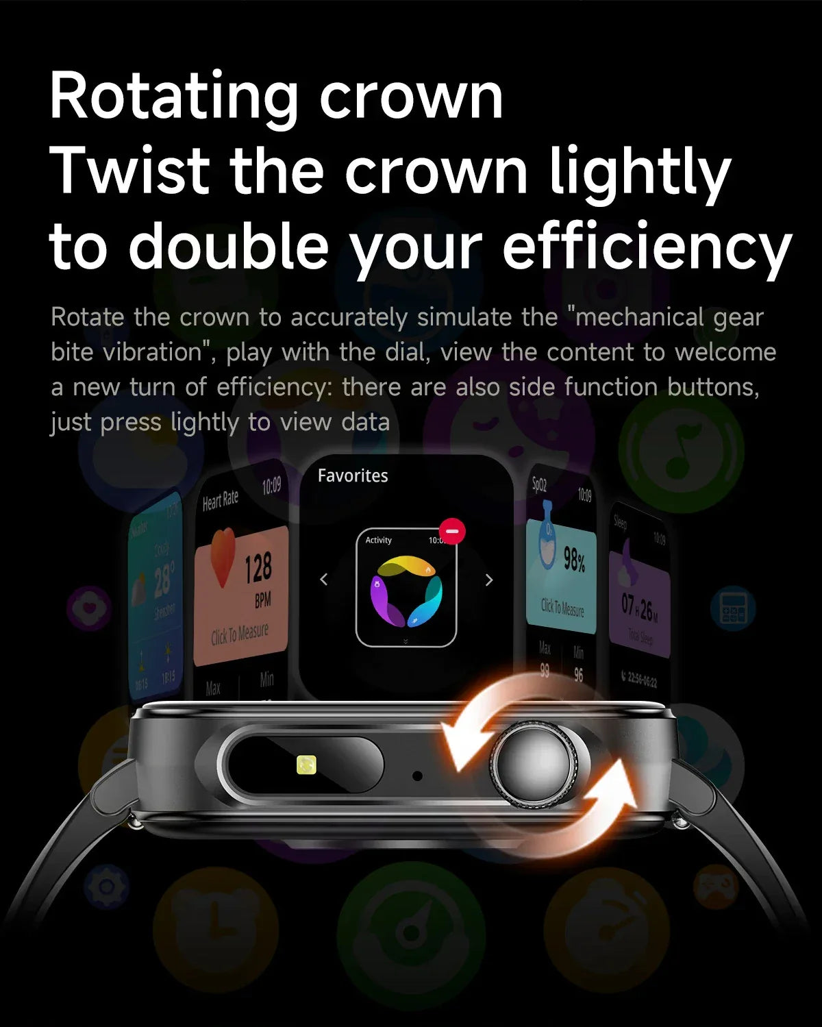 COLMI P80 Type-c Smartwatch Men Women Health Manager Bluetooth Call IP67 Waterproof Flashlight Smart Watch For Xiaomi iOS Phone - Wear444