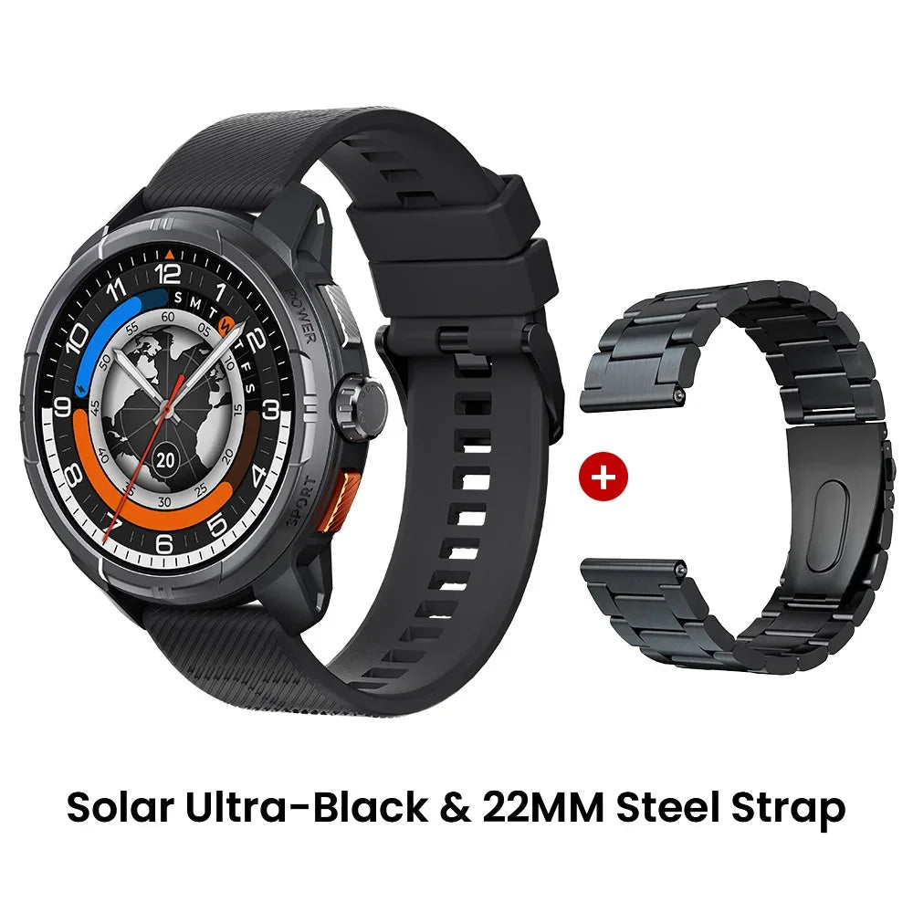HAYLOU Solar Ultra GPS Smartwatch 1.6” AMOLED Display 5ATM Waterproof Built-in GPS Bluetooth Phone Calls Sports Smart Watch - Wear444