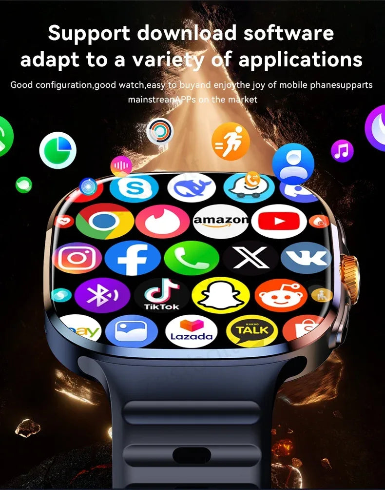 Original M99 Smartwatch 2.4 inch Amoled Screen insert 4G/5G Sim Card GPS WIFI 190° Rotating Camera Game Android 10.0 Smart Watch - Wear444