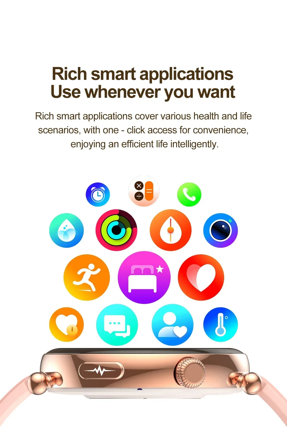 2026 New Women AI Smart Diagnosis Smart Watch HRV+ECG Uric Acid Blood Oxygen Health Monitor IP68 Waterproof Sports Smartwatches - Wear444