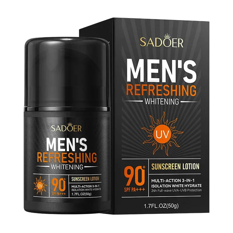 SADOER Men's Skin Care Sets Moisturizing Face Cream Facial Mask Lip Balm Sunscreen Facial Cleanser Eye Cream Men Skin Care Kit