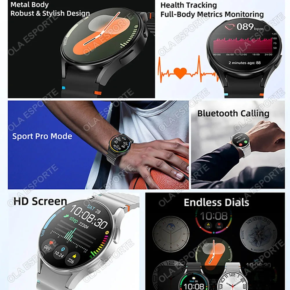 Smart Watch 6 Pro Original Premium GPS Smartwatches For Women Men Amoled Display Bluetooth Call 5ATM Waterproof Sport Wristwatch - Wear444