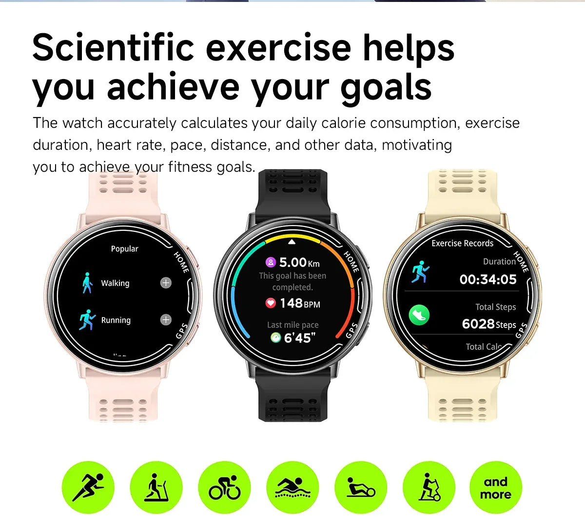 For Amazfit Active 2 GPS smartwatch for Men and Women, Ai GPT Amoled waterproof sports smartwatch Compass NFC BT call watch New - Wear444