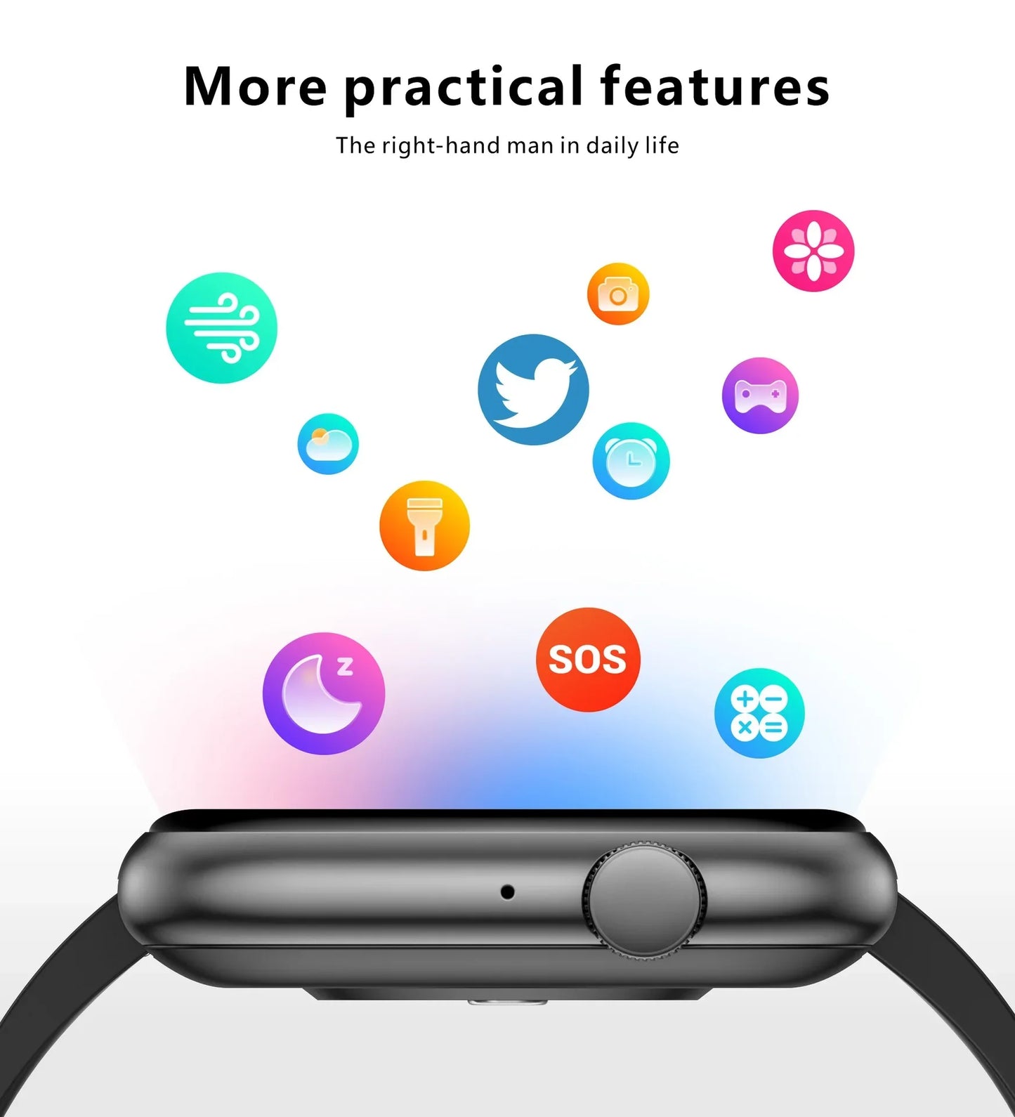 For Apple iPhone 14 Pro Max 14 Plus 13 12 Pro Max Mini 2023 Smart Watch 1.28" BT Call Sports Sleep Monitor Heart Rate for Men - Wear444