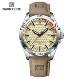 NAVIFORCE Brand Men Fashion Quartz Watches Male Leather Strap Sport Waterproof Wristwatches CalendarClock Relogio Masculino