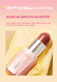 Page Vine Buttery Bliss Glow Blush Stick Bronzer Rouge 2-in-1 Natural Nude Shimmer Blusher Cream Brighten Flush Hydrated Makeup