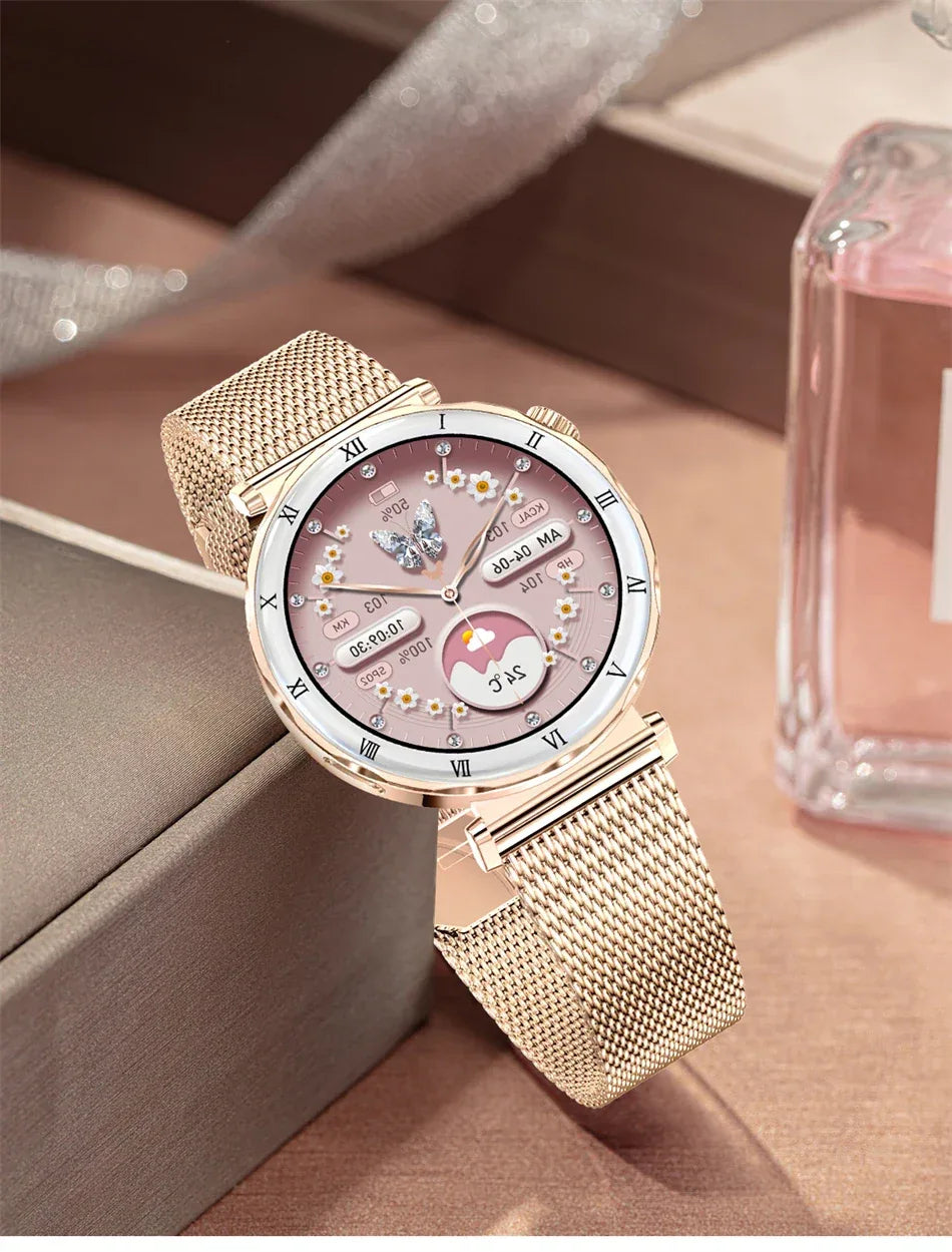 2025 New Fashion Smart Watch Women AMOLED Screen Bluetooth Call Watches Custom Dials Female Health Music Sport Ladies Smartwatch - Wear444