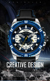 MEGIR Luxury Men's Watch Leather Belt Quartz Business Watches Luminous Fashion Sports Man Wristwatch Clock Relogios Masculino
