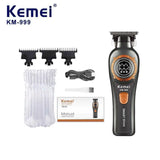 Kemei 999 Electric Hair Cut Machine Digital Display Hair Clipper Professional Cordless Precision Adjustment Trimmer Shaver Hair
