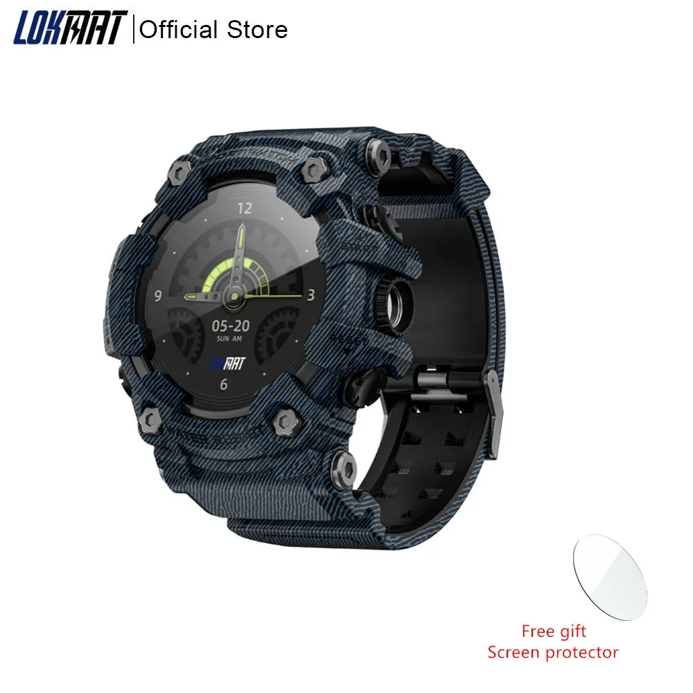 LOKMAT ATTACK-GT Upgrade Sport Smart Watch Waterproof Bluetooth Calls Rugged Smartwatches Flashlight Fitness Tracker for Phone - Wear444