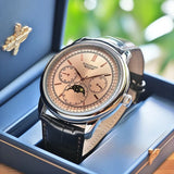 High Quality Men's Luxury Belt Fashion Quartz Analog Watch Men Round Business Student Sport Waterproof Glow Clock Birthday Gift
