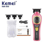 Kemei 999 Electric Hair Cut Machine Digital Display Hair Clipper Professional Cordless Precision Adjustment Trimmer Shaver Hair