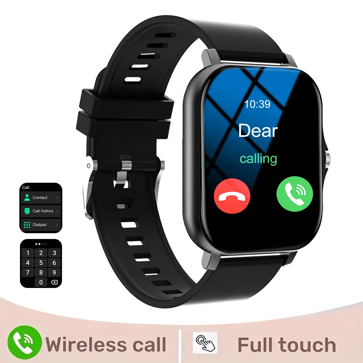 Smart watch, call, message reminder, compatible with iPhone/android mobile phone, smart sports watch suitable for men and women - Wear444