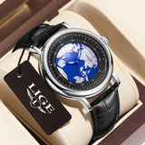 LIGE Quartz Man Watch Leather Fashion Luxury Watch for Men Military Casual Sports Outdoor Waterproof Wristwatch Reloj Hombre New