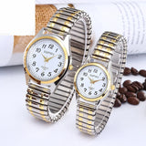 Fashion Women Men Watch Flexible Elastic Band Quartz Wrist Watch Steel Strap Couple Watch Gift