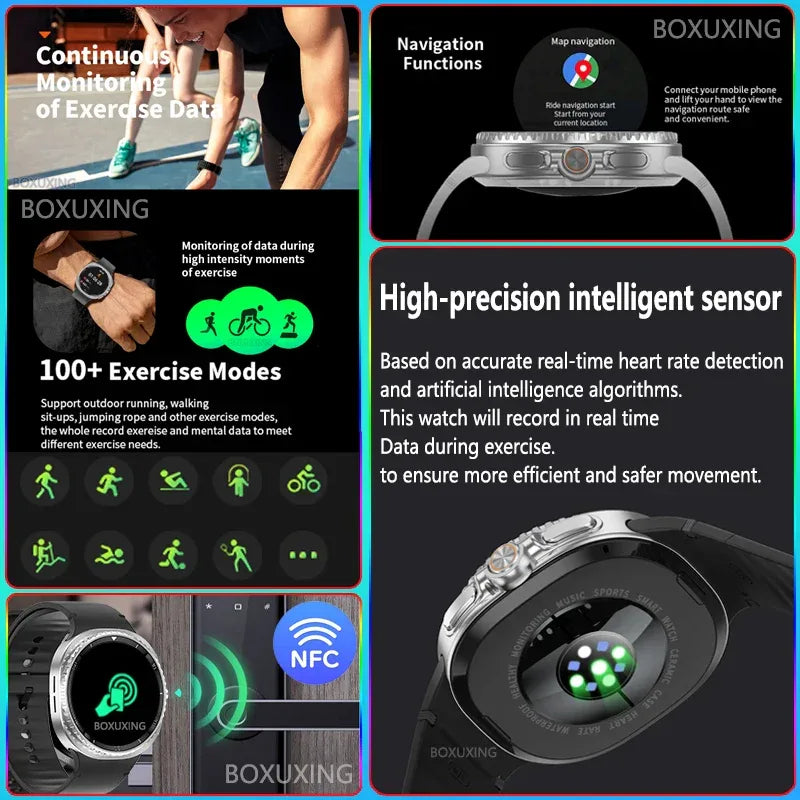 2025New Watch 8 Classic Smart Watch Men AMOLED Screen Bluetooth Call GPS Track Heart Rate IP68 Waterproof Smartwatch For Samsung - Wear444