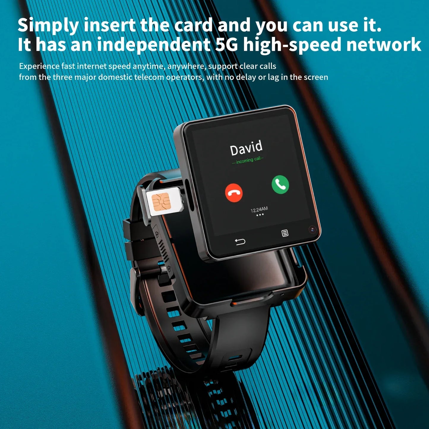 LOKMAT New APPLLP 2 MAX Dual Camera Android 11 Watch Phone Wifi Videos Calls Smart Watch Network Detachable Strap Mini Phone - Wear444