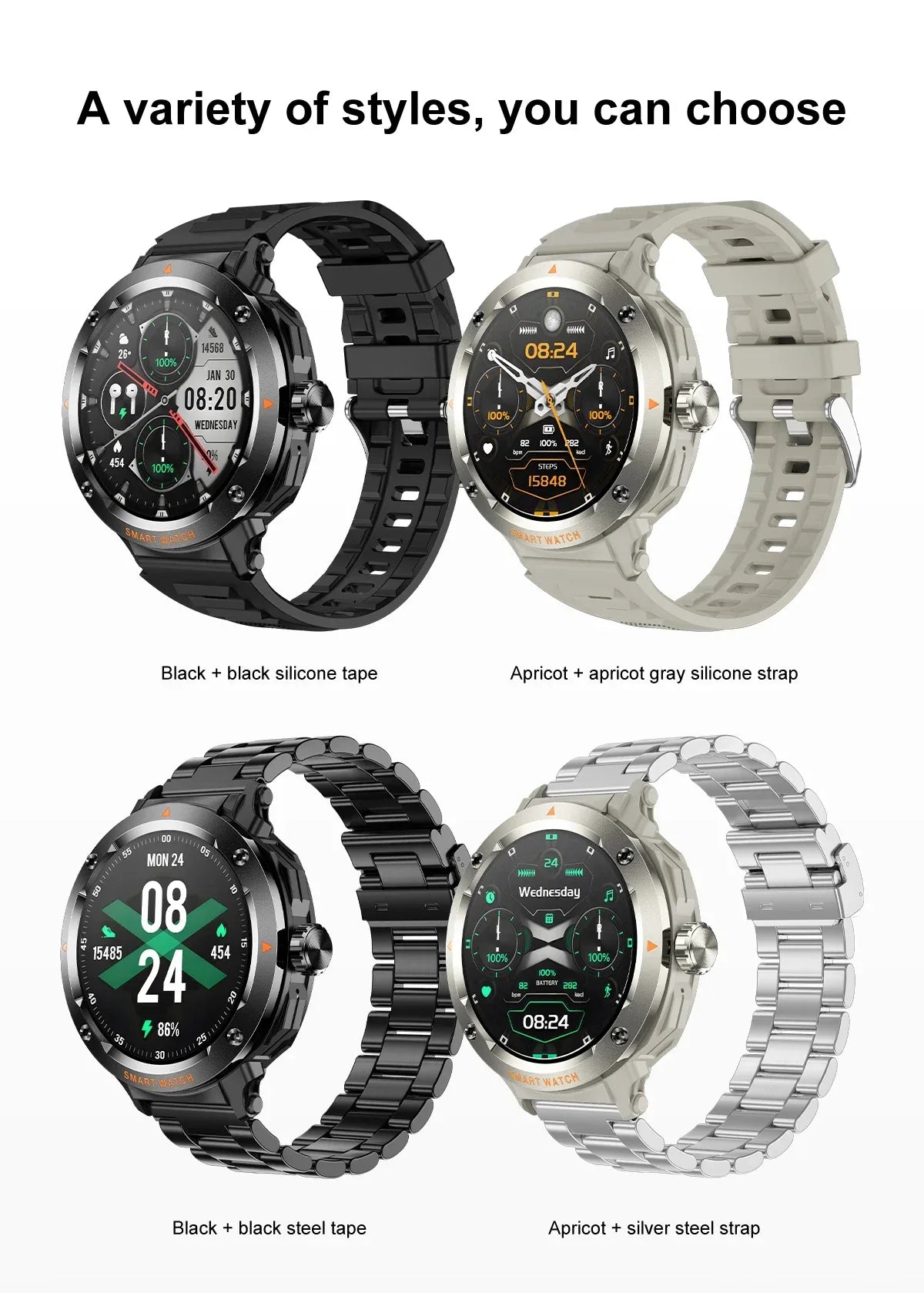 2025 NewSmart Watch With BT earphone 2-In-1 NFC Bluetooth Call Men Watch GPS Track Heart Rate Monitor Play Music SmartWatch GIFT - Wear444