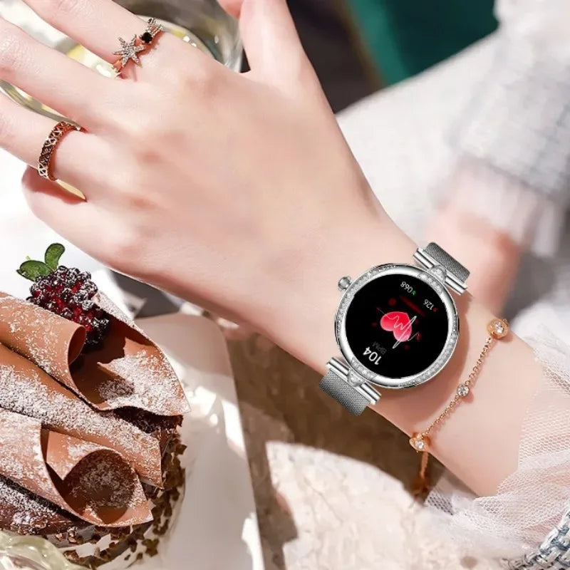 NX17PRO Women's Smart Watch With Metal Strap AMOLED Screen Bluetooth Calls Sports Health Monitor Fashion Decoration Wristwatch - Wear444