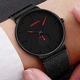 2025 New Fashion Mens Watches Top Brand Luxury Quartz Watch Men Casual Slim Mesh Steel Waterproof Sport Watch Relogio Masculino