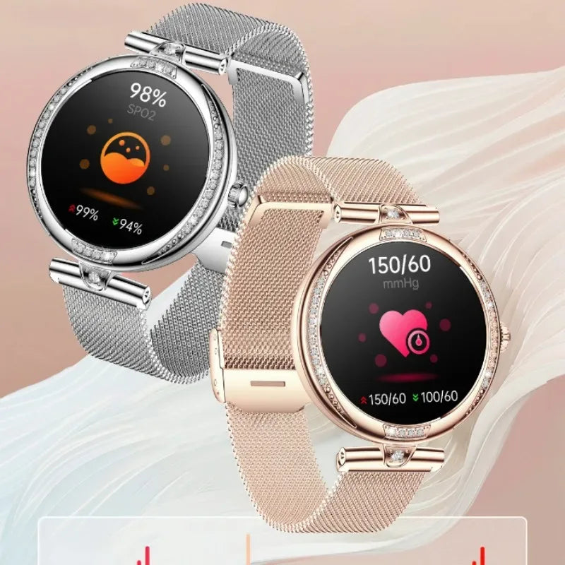 NX17PRO Women's Smart Watch With Metal Strap AMOLED Screen Bluetooth Calls Sports Health Monitor Fashion Decoration Wristwatch - Wear444