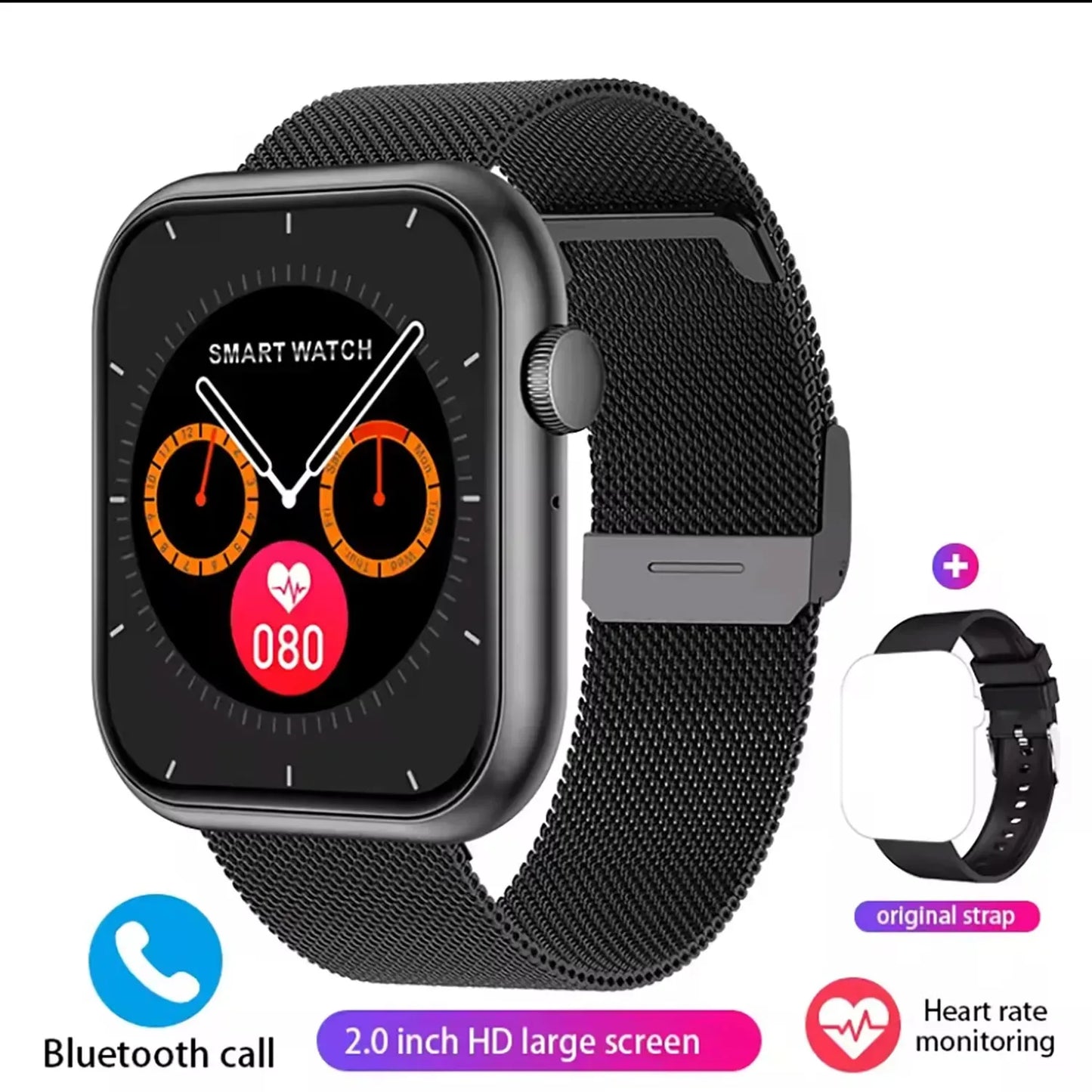 For Apple iPhone 14 Pro Max 14 Plus 13 12 Pro Max Mini 2023 Smart Watch 1.28" BT Call Sports Sleep Monitor Heart Rate for Men - Wear444