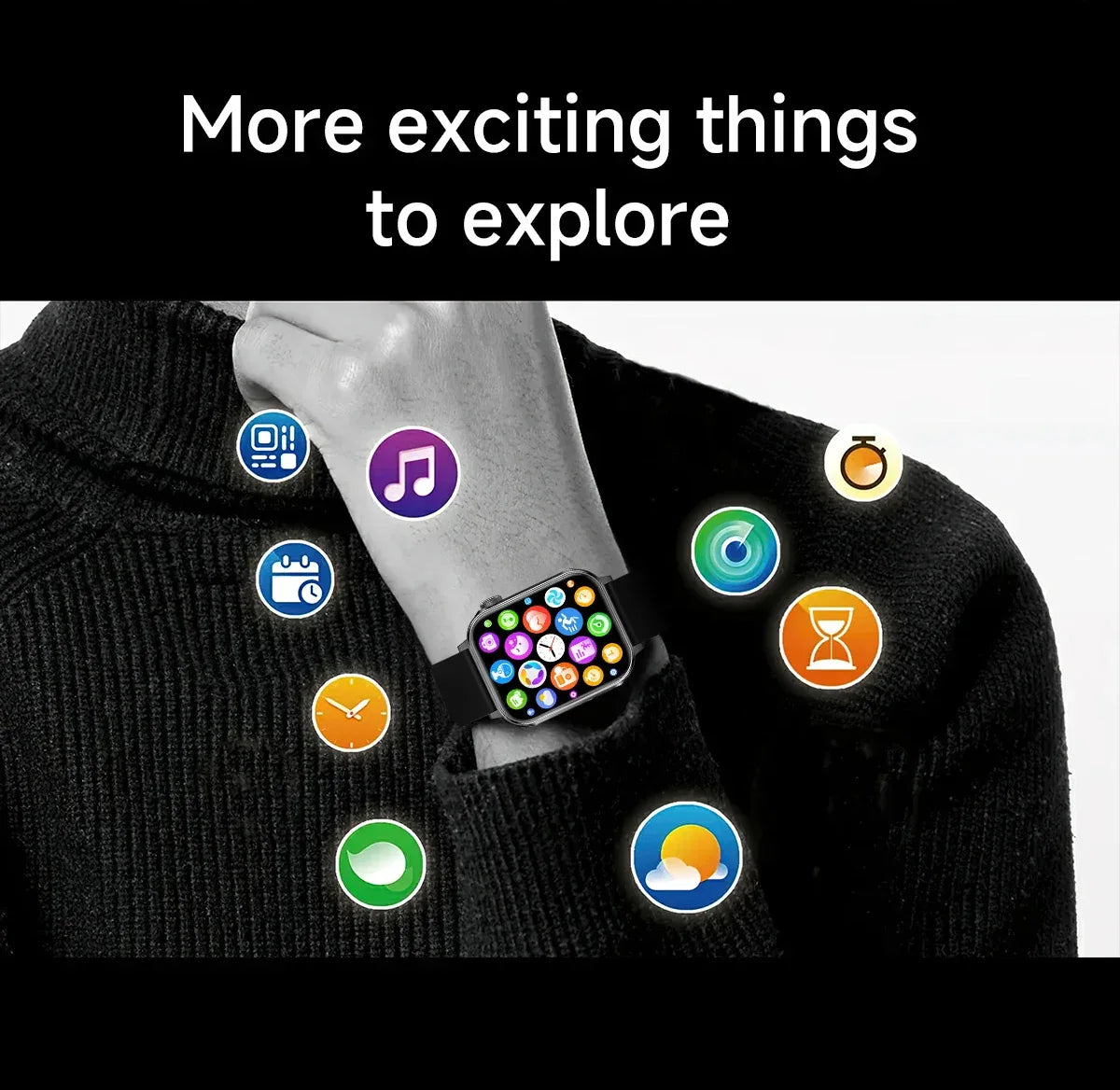 COLMI P80 Type-c Smartwatch Men Women Health Manager Bluetooth Call IP67 Waterproof Flashlight Smart Watch For Xiaomi iOS Phone - Wear444