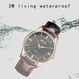 Men'S Quartz Watches Casual High Quality Fashion Waterproof Business Luxury Retro Round Dial Leather Strap Watches