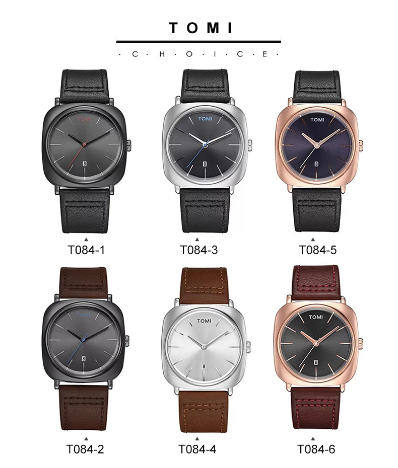 Elegant Watch for Men Simple Style Men Quartz Wrist Watches Casual Leather New Wristwatch Minimalist Black White Brown Man Clock