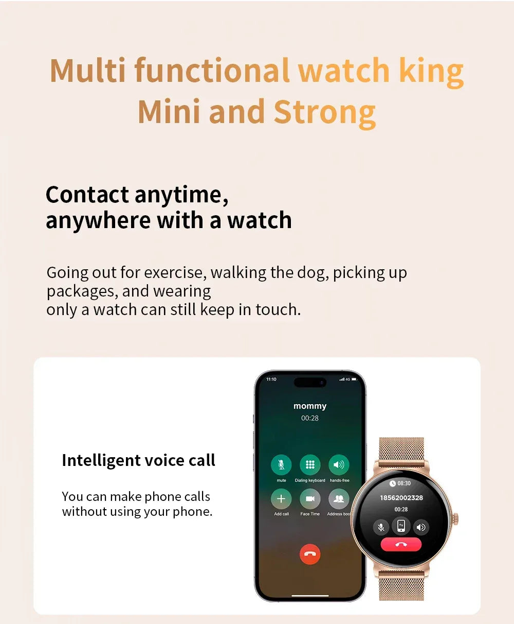 For Android IOS New Ultra Thin Smart Watch Women Screen Always Display Time Sports Bracelet Bluetooth Call Fashion Smartwatch - Wear444