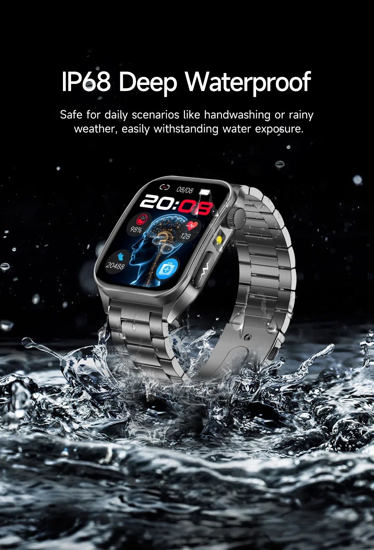 2025Hot AI-GPT Diagosis ECG Health SmartWatch Blood Pressure Lipid Uric Acid 650nm Dual-Probelaser Heart Analysis Smart bracelet - Wear444