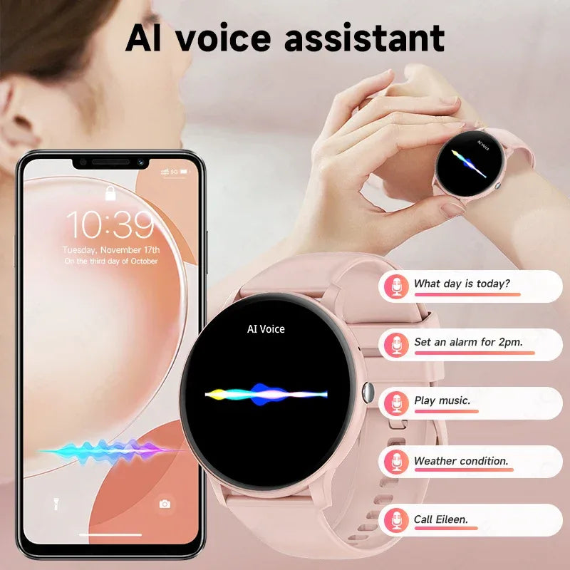 2025 New Smart Watch Women Men Bluetooth Call Sports Fitness Watches Heart Rate Health Monitor Smartwatch Ladies For Android iOS - Wear444