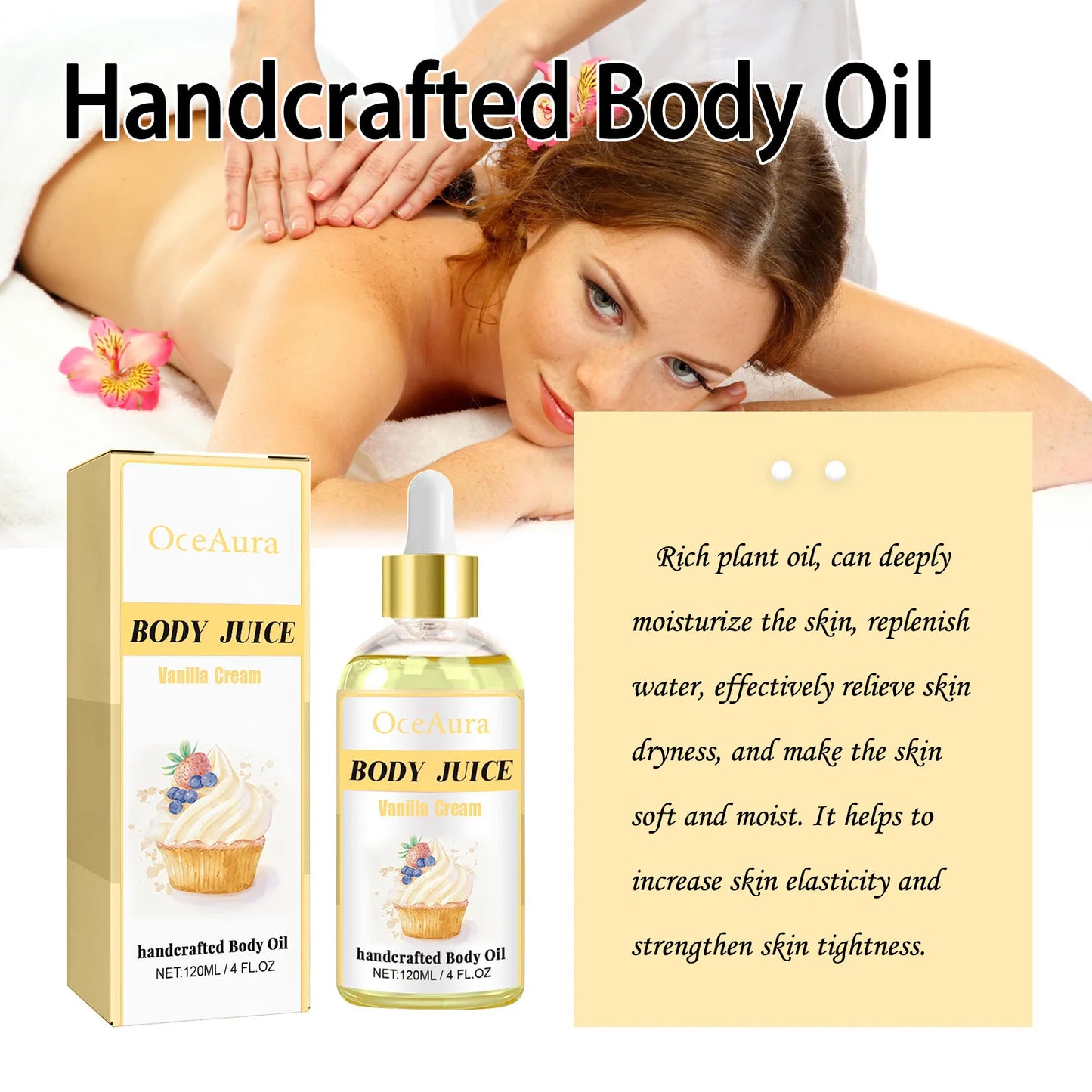 Brighten Body Essential Oil Anti-Aging Lightening Spots Relax Spa Smear Lasting Fragrant Purify Pore Sooth Firming Emollient Oil