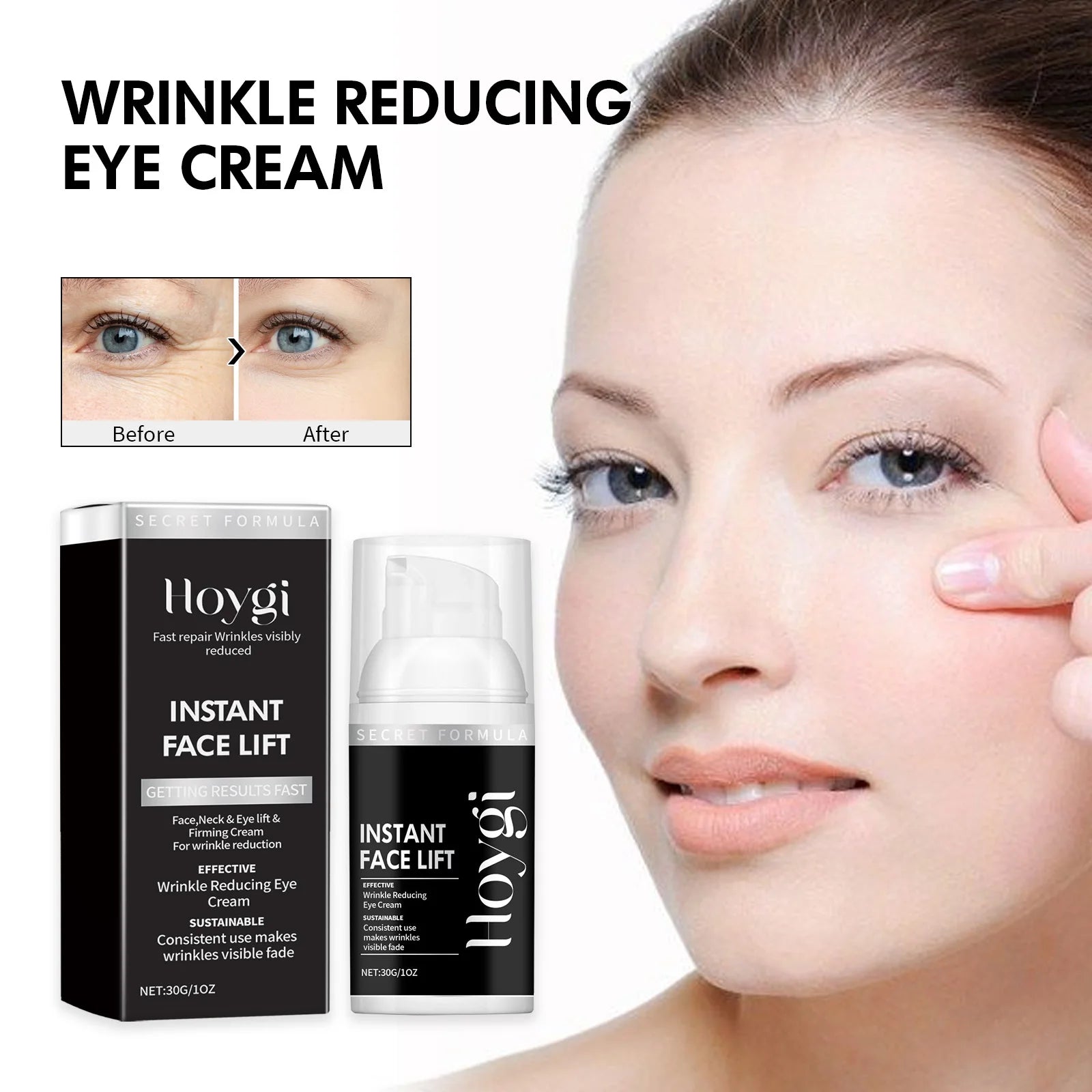 Hoygi Eye Care Cream 30g Hydrating and Nourishing for Under Eyes Reduces Dryness and Fine Lines Appearance Lightweight Soothing