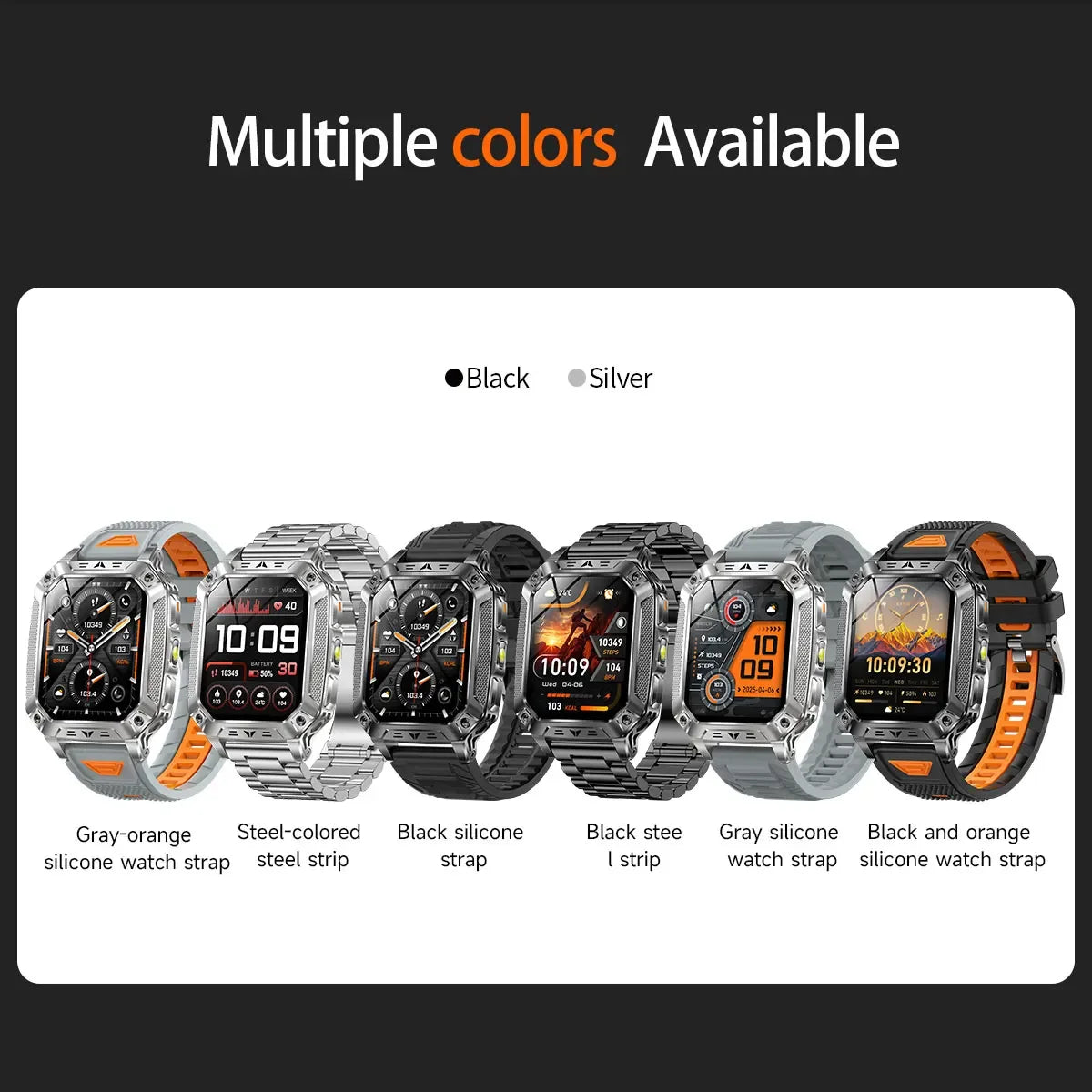 Robust military smart watch 1400Mah battery fitness tracking 10ATM waterproof tactical sports flashlight men's phone watch - Wear444