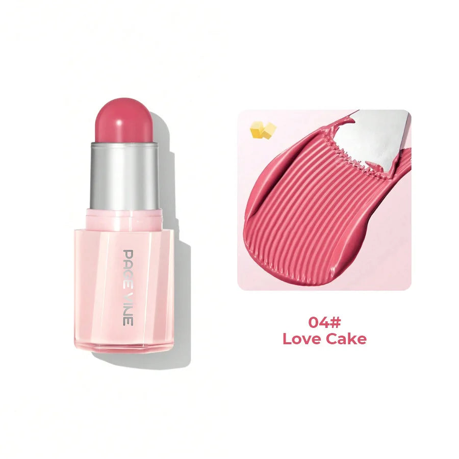 Page Vine Buttery Bliss Glow Blush Stick Bronzer Rouge 2-in-1 Natural Nude Shimmer Blusher Cream Brighten Flush Hydrated Makeup