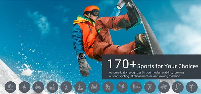 2026 GPS Smartwatch AMOLED 1.32" Military Watch Call 5ATM Waterproof 170 Sport Modes Smart Watch with Compass Barometer Altitude - Wear444