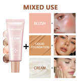 Natural Glow Enhancer Foundation Glowing Moisturizing Lightweight base Multi-purpose Face Body Glitter Cream Bronzer For Paris
