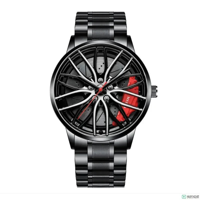 Men's Wheel Quartz Watch Clamp Men's Watches Wheel Fashion Men's Watch