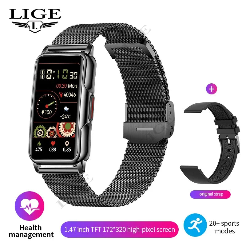 For Android IOS Smart Bracelet Women Smartwatch Men Heart Rate Blood Oxygen Waterproof Sport Smart Band Watch For Ladies +Gift - Wear444
