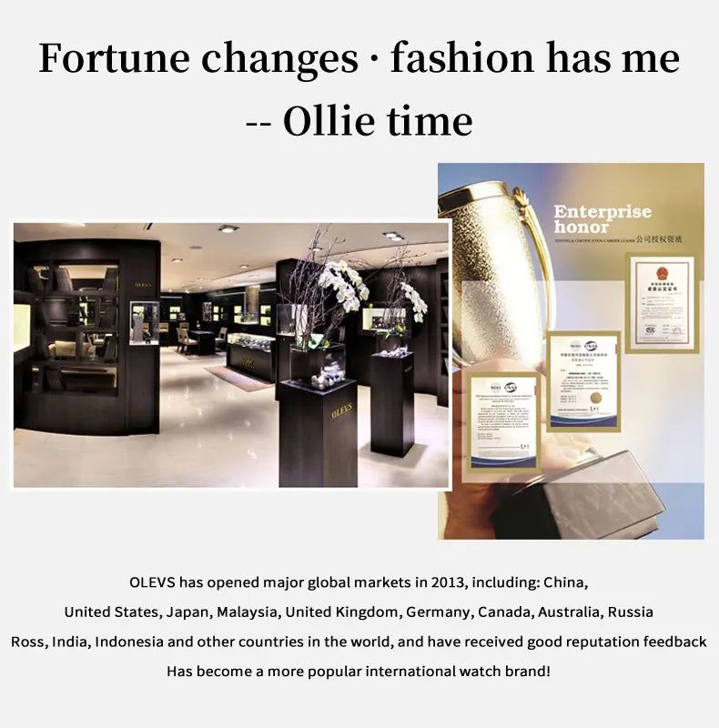 OLEVS Premium Stainless Steel Business Watch - Waterproof Quartz Timepiece