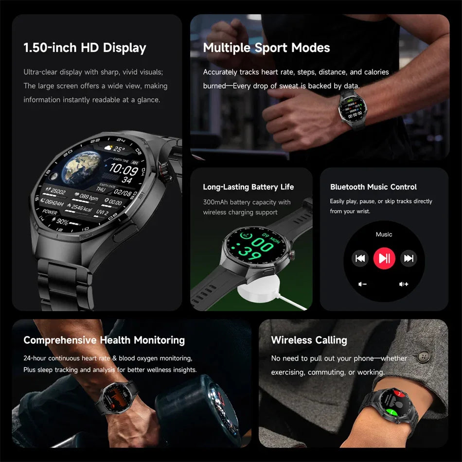 2026 New Upgrade Watch 6 Max GPS Workout Tracking Heart Rate Blood oxygen AMOLED Bluetooth Call Sport Waterproof Smart Watch - Wear444