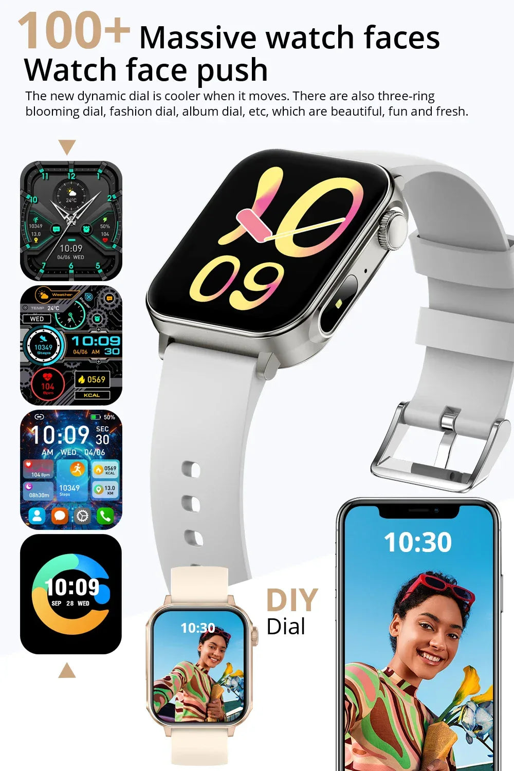 COLMI P80 Type-c Smartwatch Men Women Health Manager Bluetooth Call IP67 Waterproof Flashlight Smart Watch For Xiaomi iOS Phone - Wear444