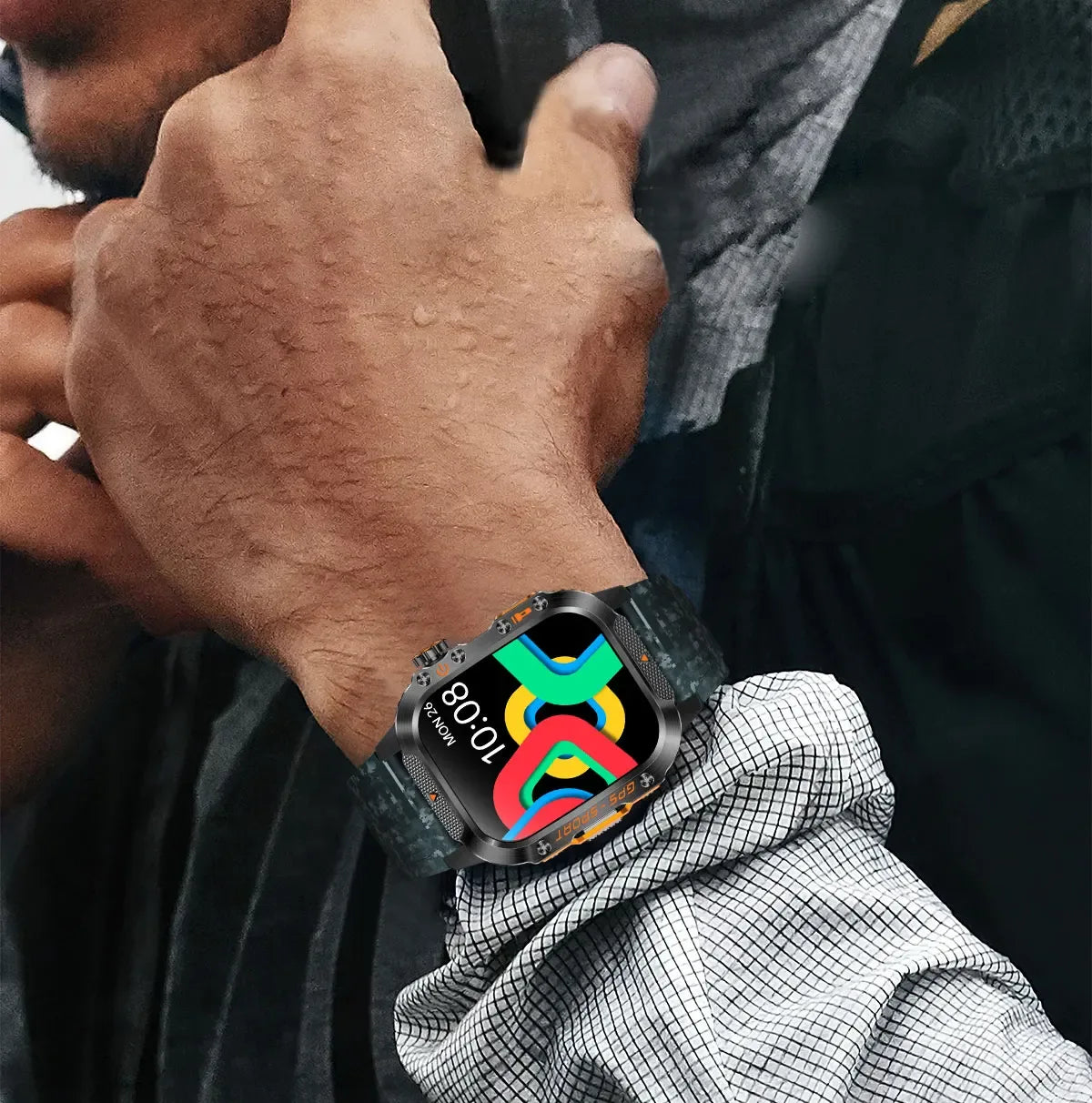 2025 New GPS Military Outdoor Sports Smart Watch Men 2.01-inch AMOLED 3ATM IP69K Waterproof Compass Call Swim Fitness Smartwatch - Wear444